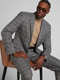 Classic Fit Plaid Suit