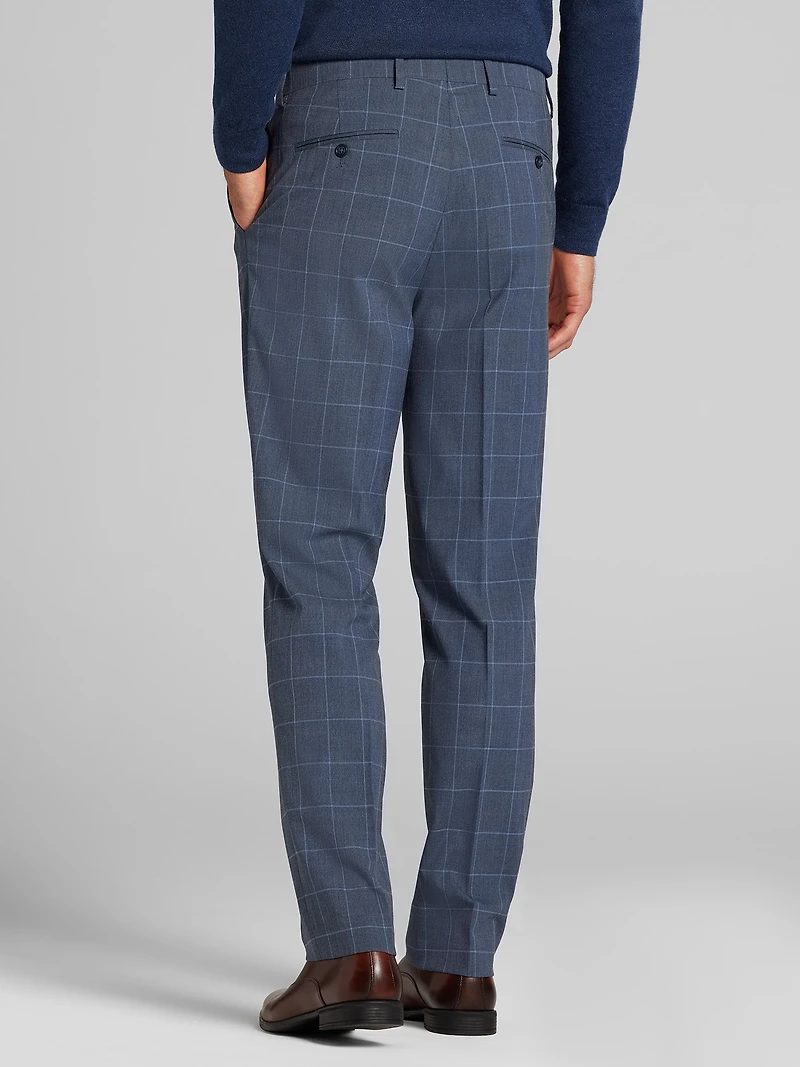 Modern Fit Windowpane Plaid Suit
