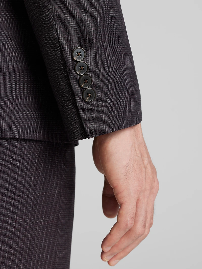 Slim Fit Grid Suit