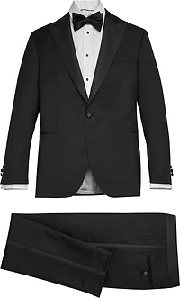 Slim FIt Wool Peak Lapel 3-Piece Tuxedo