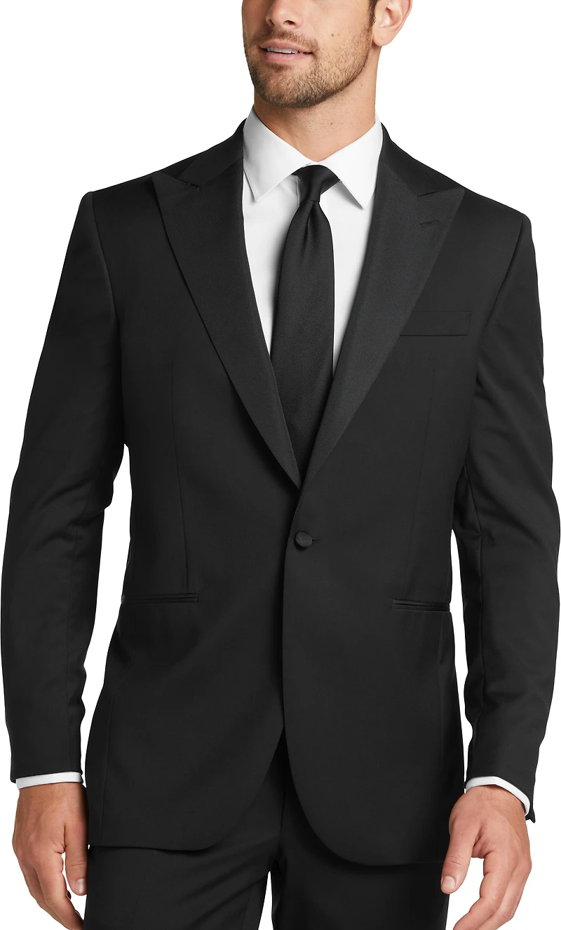 Slim FIt Wool Peak Lapel 3-Piece Tuxedo