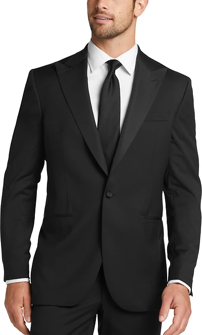 Slim FIt Wool Peak Lapel 3-Piece Tuxedo