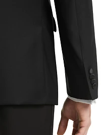Slim Fit Wool Shawl Lapel 3-Piece Tuxedo