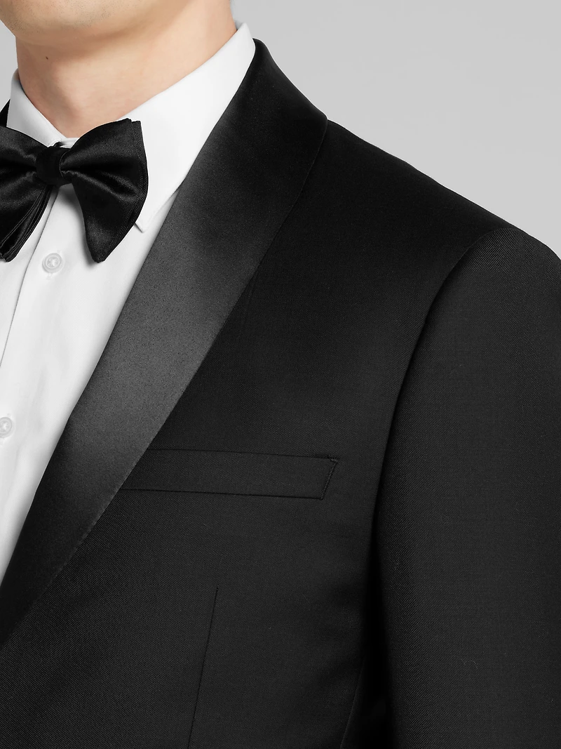 Slim Fit Wool Shawl Lapel 3-Piece Tuxedo