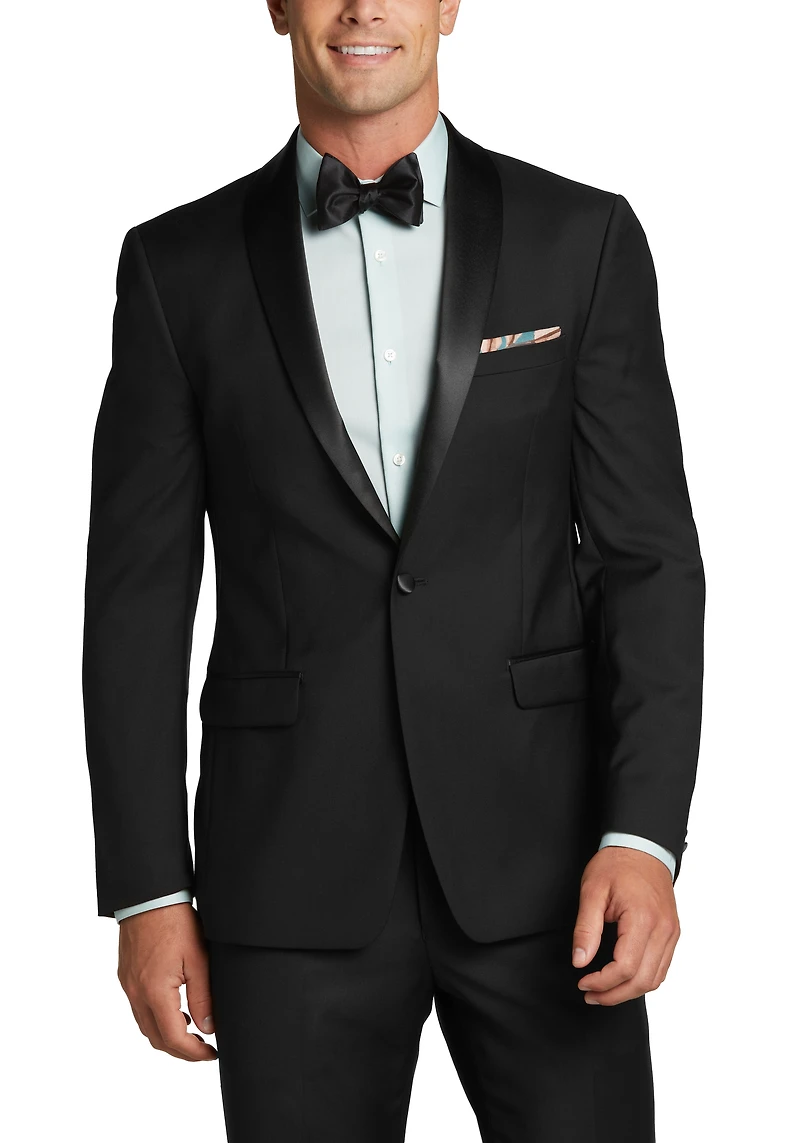Slim Fit Wool Shawl Lapel 3-Piece Tuxedo