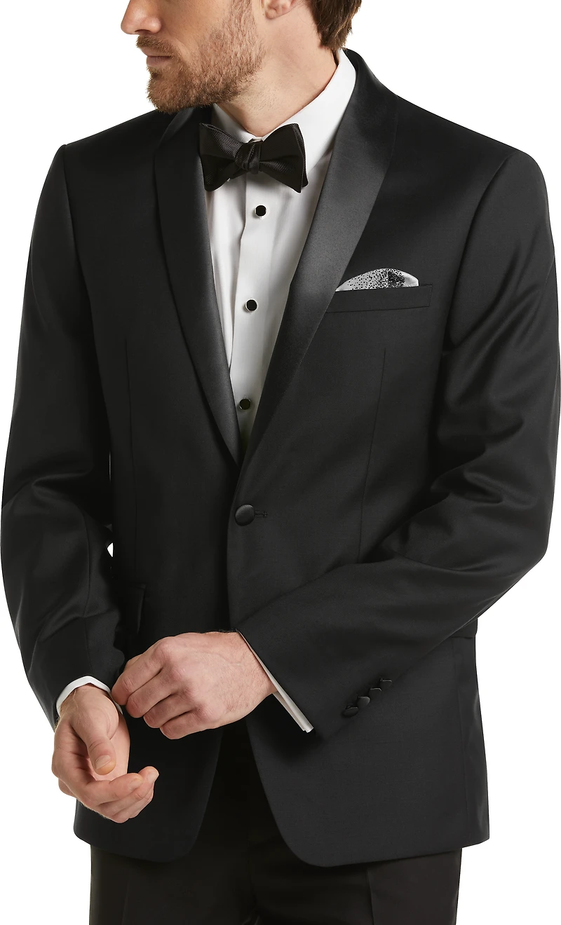 Slim Fit Wool Shawl Lapel 3-Piece Tuxedo