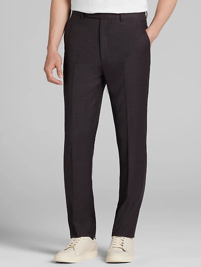 Slim Fit Grid Suit Pants