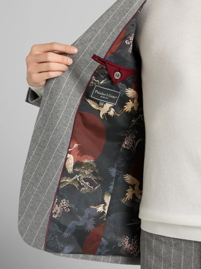 Slim Fit Stripe Suit