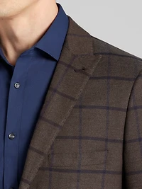 Slim Fit Windowpane Plaid Suit