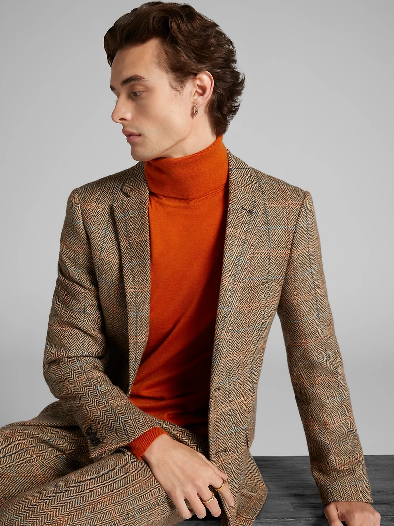 Slim Fit Herringbone Suit