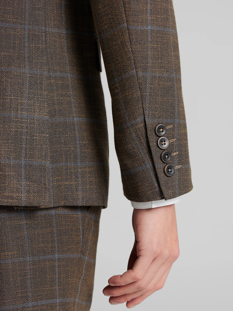 Slim Fit Plaid Suit