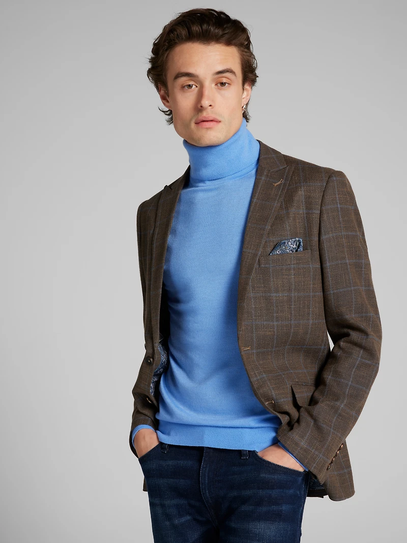 Slim Fit Plaid Suit