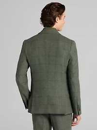 Slim Fit Windowpane Plaid Suit