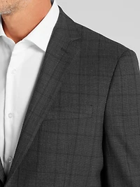 Slim Fit Windowpane Suit