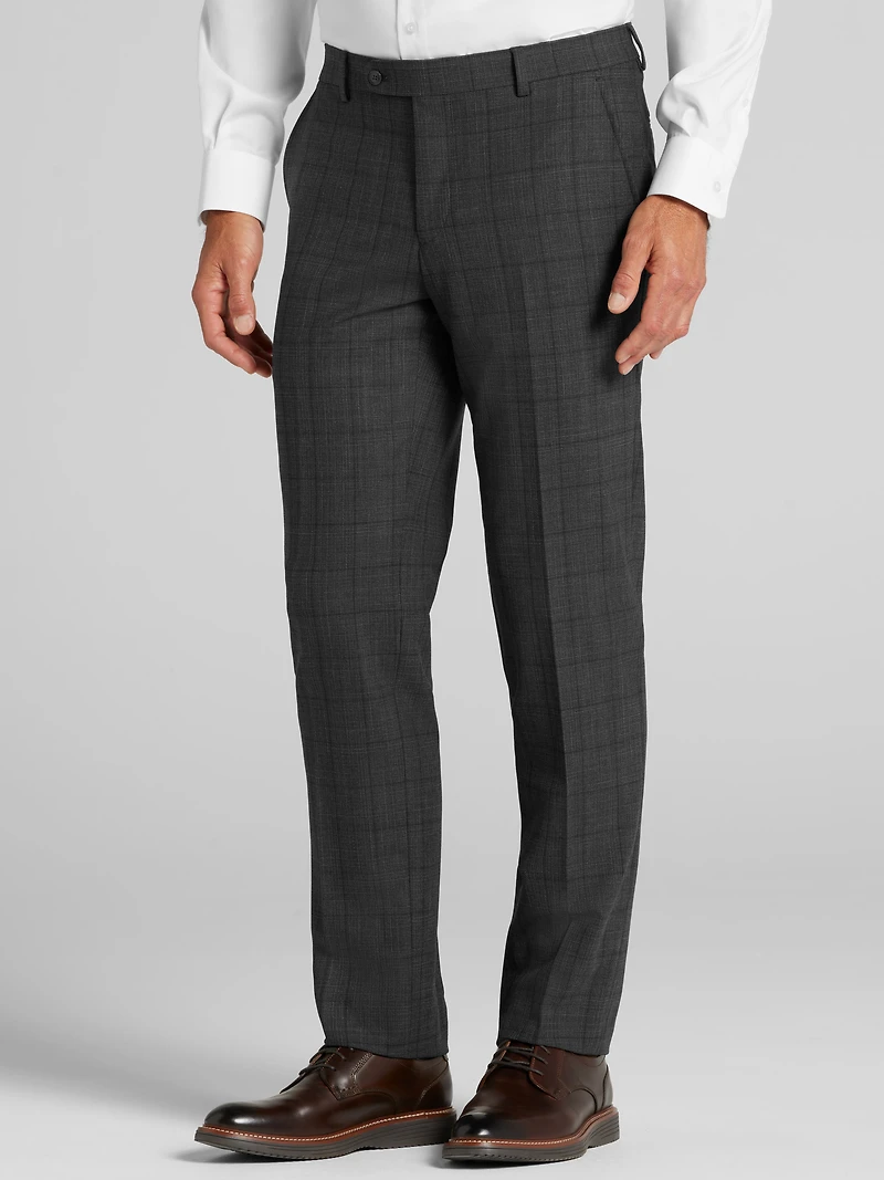 Slim Fit Windowpane Suit
