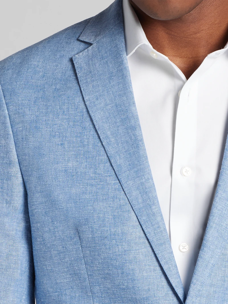 Slim Fit Linen Blend Suit