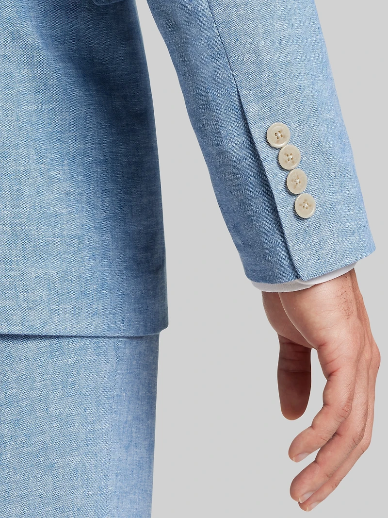 Slim Fit Linen Blend Suit