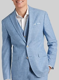 Slim Fit Linen Blend Suit
