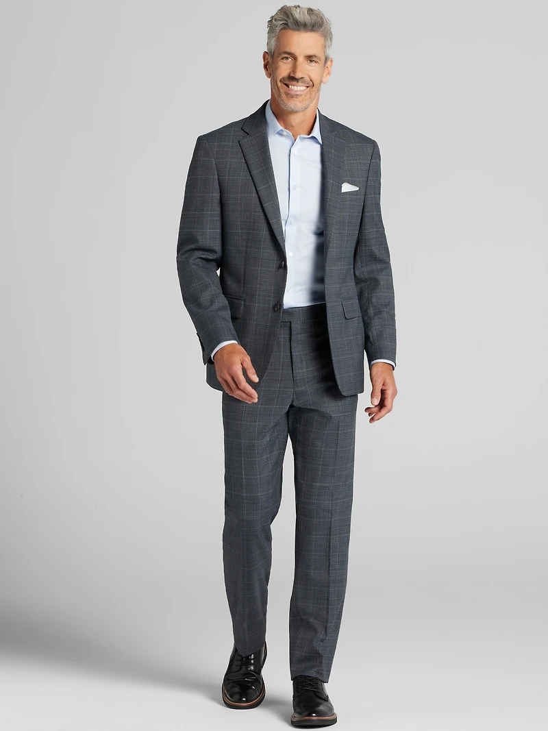 Modern Fit Windowpane Suit