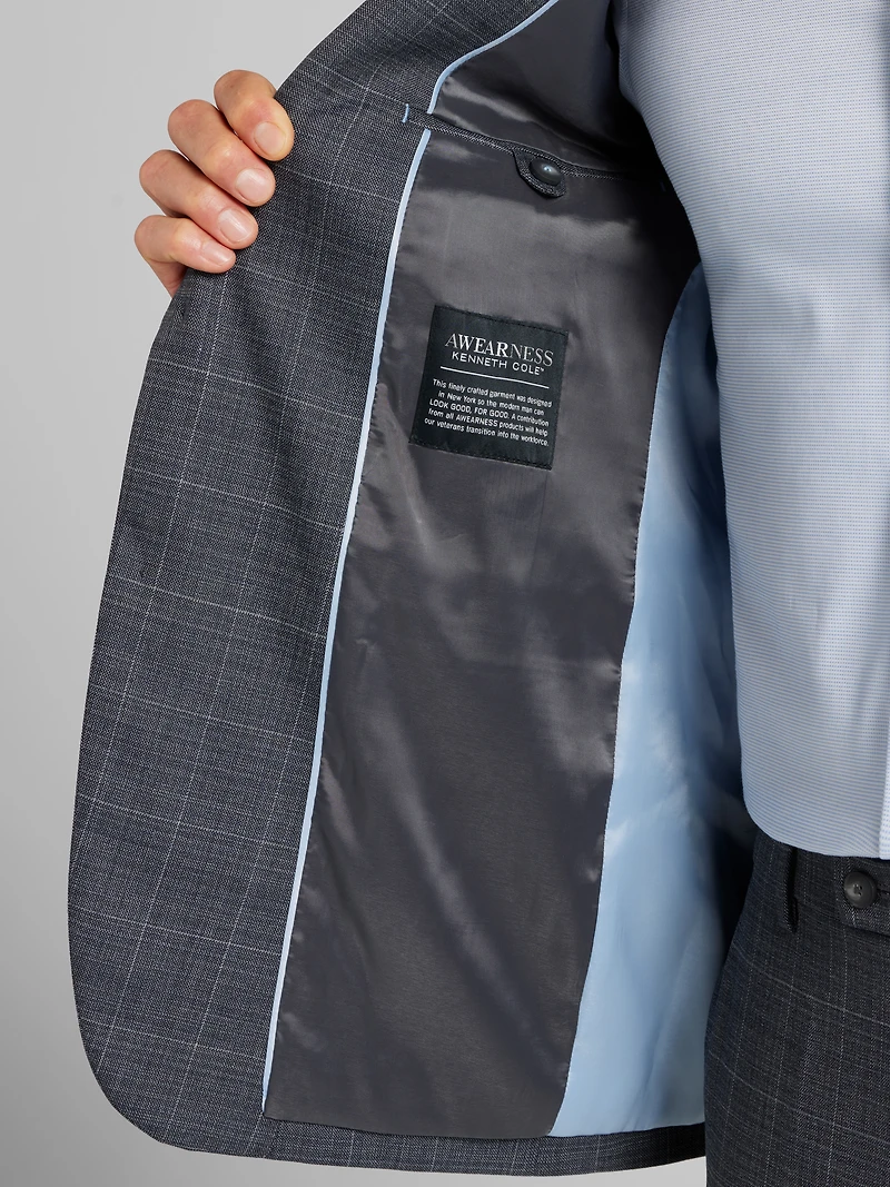 Modern Fit Windowpane Suit