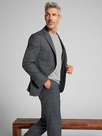Modern Fit Windowpane Suit