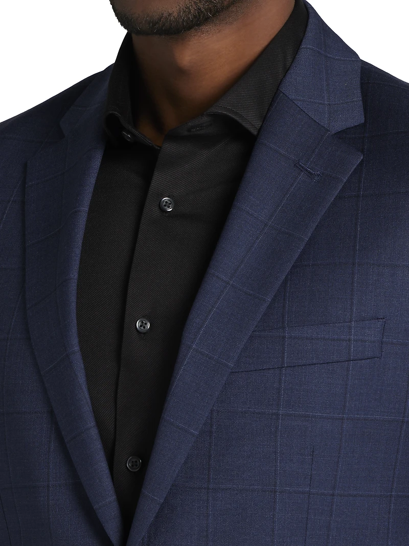 Classic Fit Wool Blend Windowpane Suit