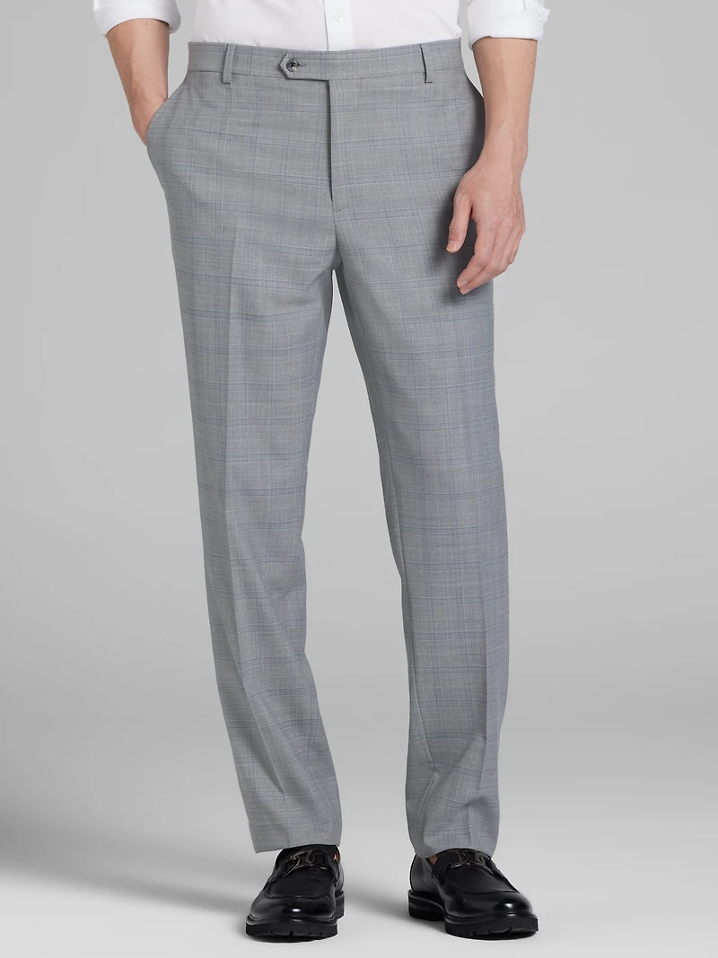 Classic Fit Wool Blend Plaid Suit