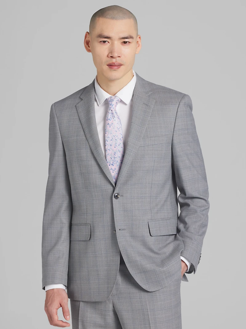 Classic Fit Wool Blend Plaid Suit