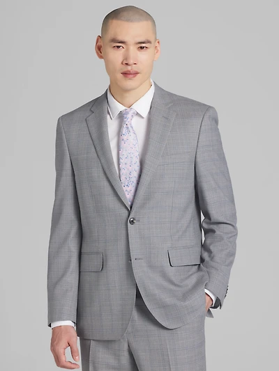 Classic Fit Wool Blend Plaid Suit