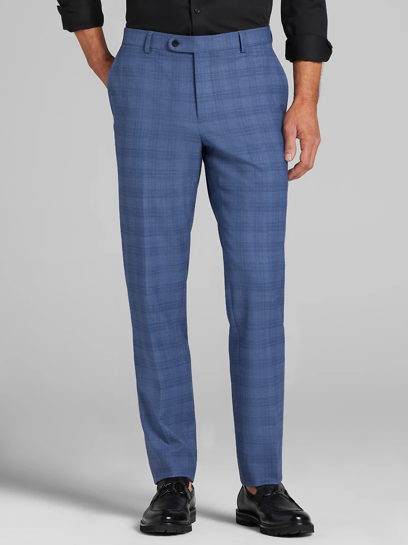 Slim Fit Plaid Suit