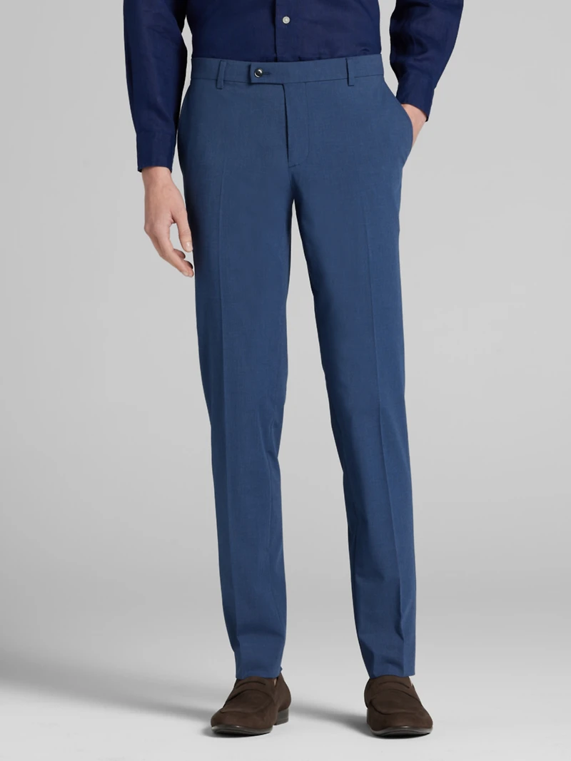 Skinny Fit Check Suit Pants