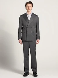 Relaxed Fit Double Breasted Suit Jacket