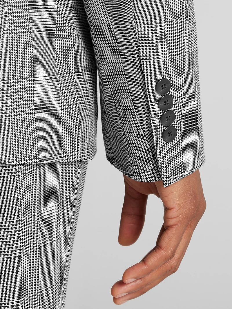 Skinny Fit Plaid Suit