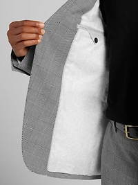 Skinny Fit Plaid Suit