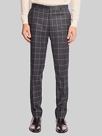 Slim Fit Windowpane Plaid Suit