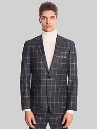 Slim Fit Windowpane Plaid Suit