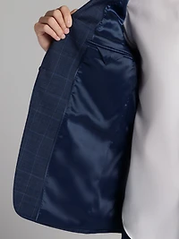 Slim Fit Wool Blend Windowpane Suit