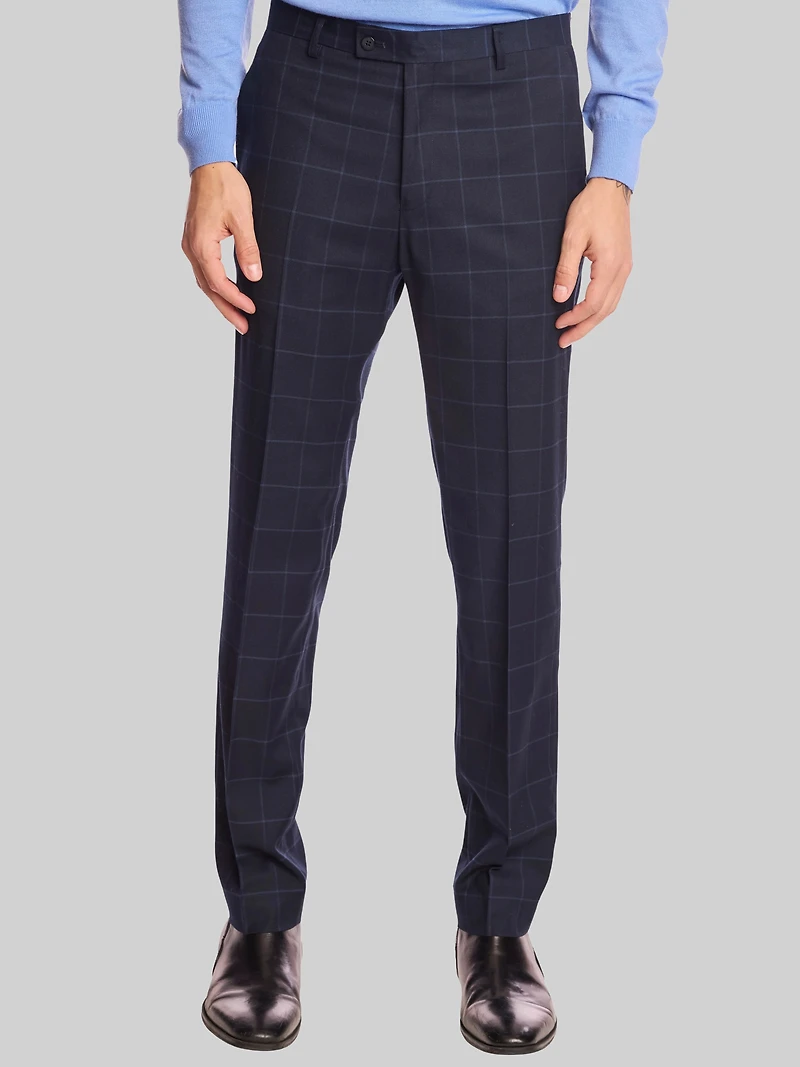 Slim Fit Windowpane Plaid Suit