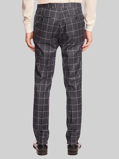 Slim Fit Windowpane Plaid Pants
