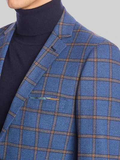 Slim Fit Windowpane Plaid Jacket