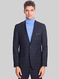 Slim Fit Windowpane Plaid Jacket
