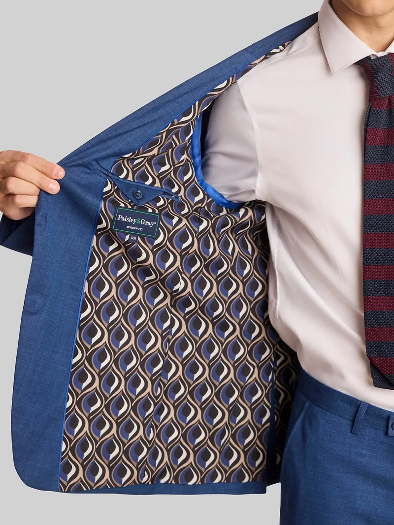 Slim Fit Sharkskin Jacket