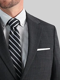 Tailored Fit Windowpane Premium Stretch Suit Jacket