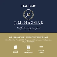J.M. Haggar™  4 Way Stretch Slim Fit Flat Front Suit Pant