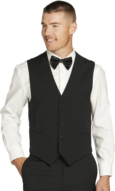 Slim Fit Wool Blend Tuxedo Vest