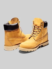 Classic Plain Toe Lace Up Waterproof Boots
