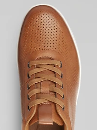 Leland Leather Perforated Lace-Up Sneakers