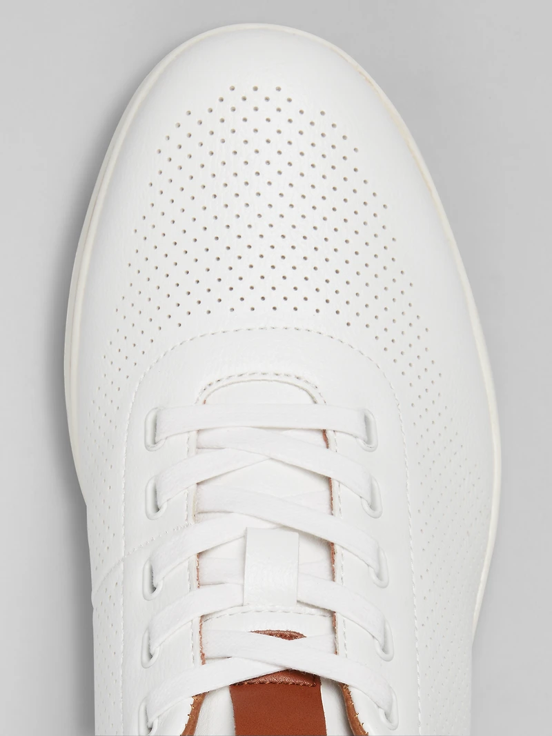 Leland Leather Perforated Lace-Up Sneakers