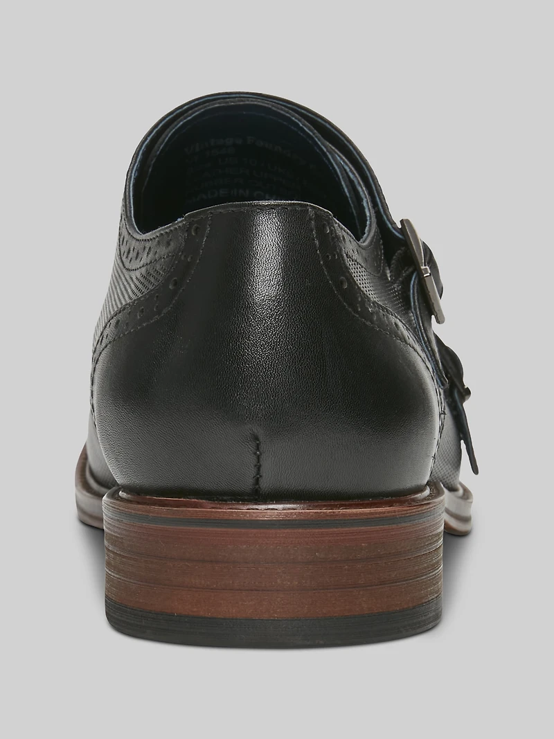 Morgan Leather Monk Strap Cap Toe Oxfords