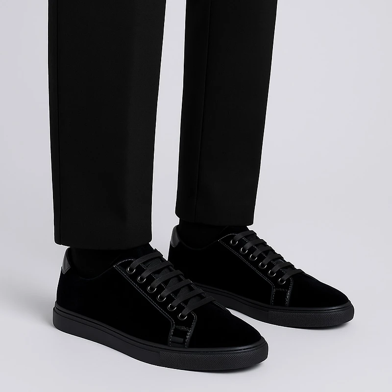 Rico Formal Velvet Lace-Up Sneakers